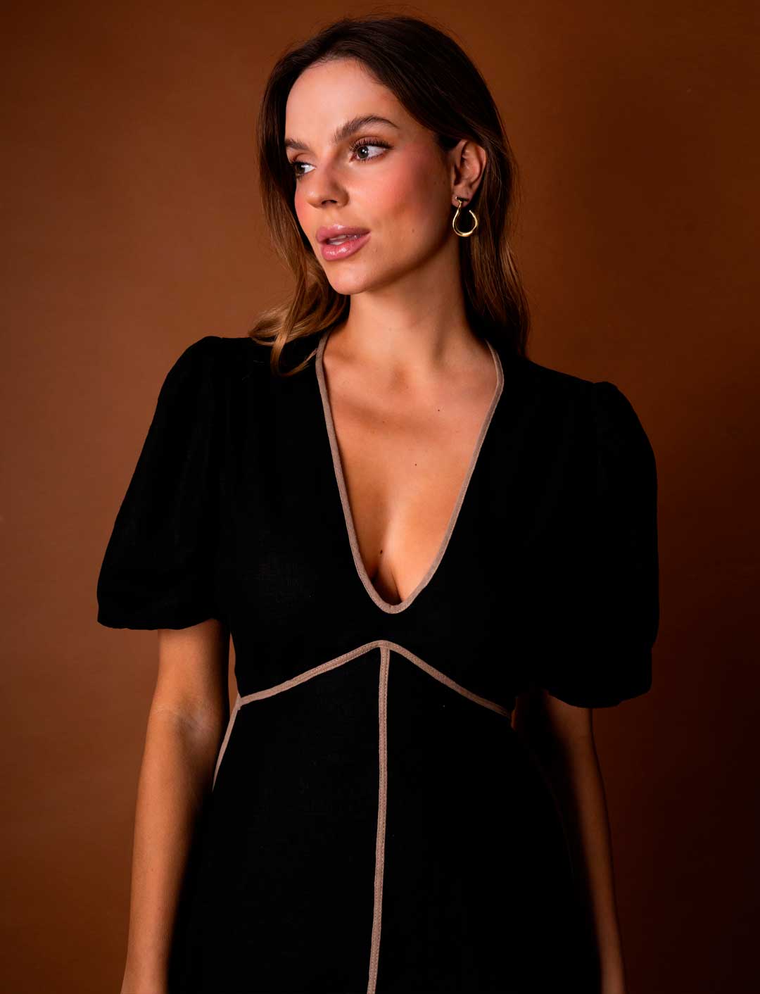VESTIDO LINO CAPRI NEGRO C-Vive Colombia