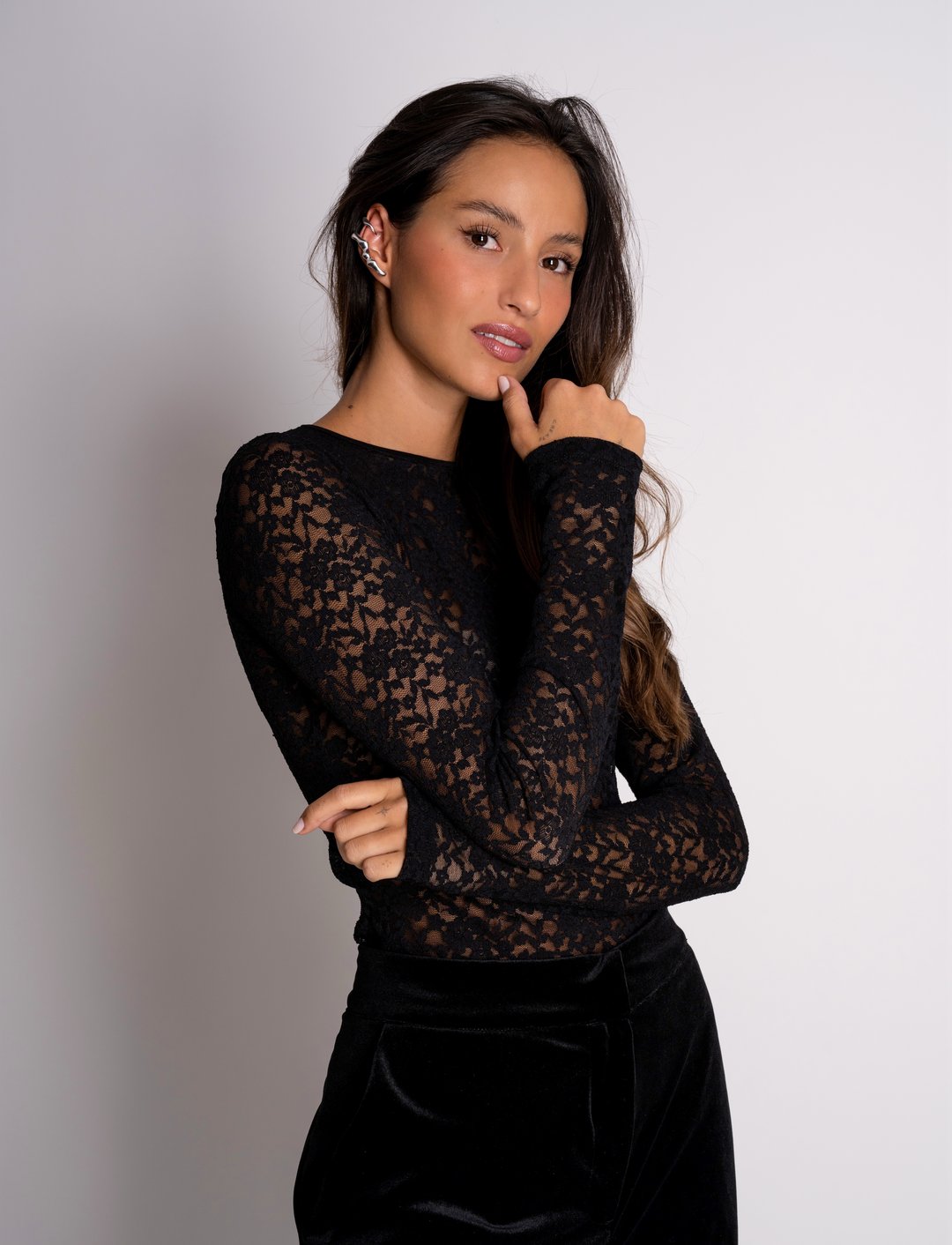 BODY OHIO ENCAJE NEGRO C-Vive