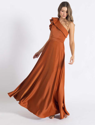 VESTIDO CLARISE TERRACOTA C-Vive Colombia