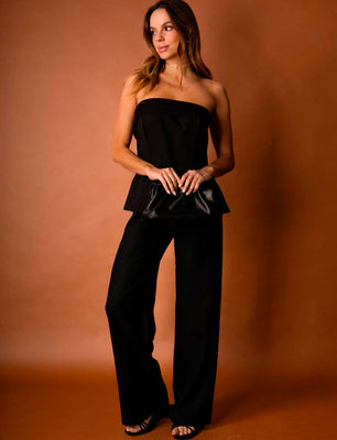 PANTALÓN LINO MÓNACO NEGRO C-Vive
