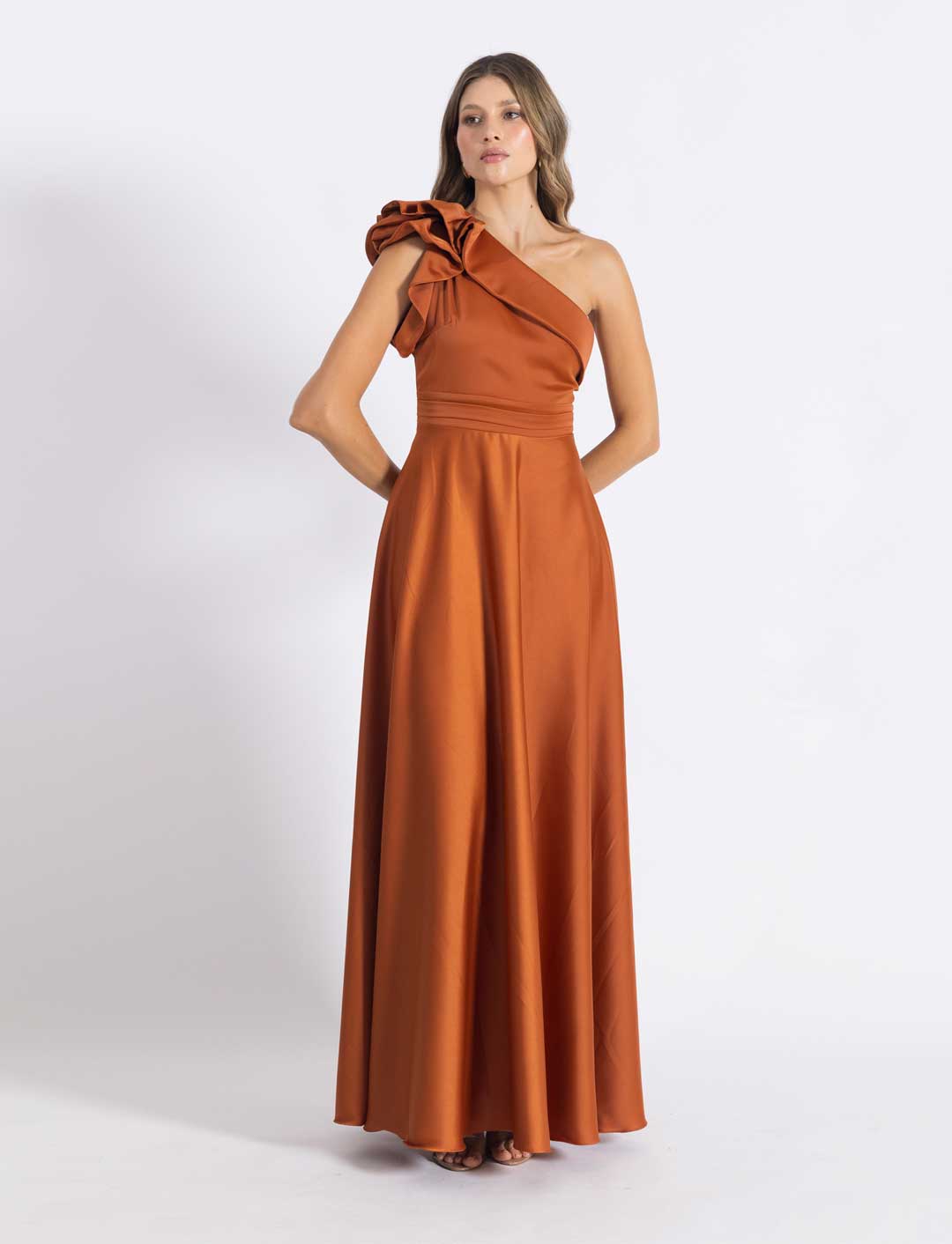 VESTIDO CLARISE TERRACOTA C-Vive Colombia