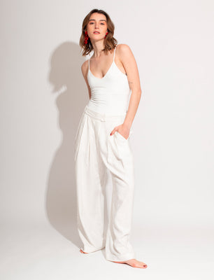 PANTALON LINO ALEXA BLANCO C-Vive