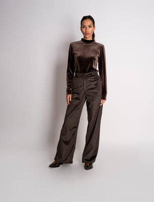 PANTALÓN ZOEH COTELÉ CHOCOLATE C-Vive
